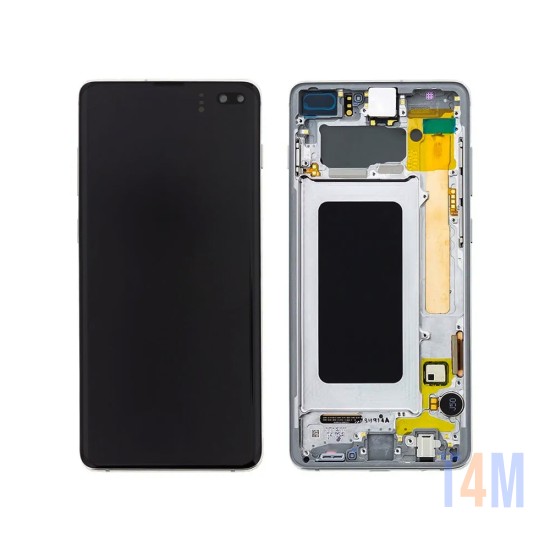 Touch+Display+Frame Samsung Galaxy S10 Plus/G975 Service Pack Prisma Branco